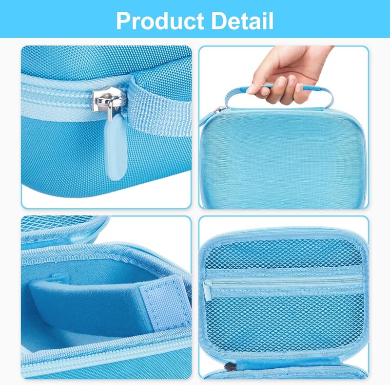 Hikkon Camera Case Compatible for ESOXOFFORE/Upgrade/Dylanto/Yehtta/HiMont/CAMCLID Kids Instant Print Camera Toy,Portable Digital Camera Storage Holder Organizer Bag (Case Only) - Blue - Image 3